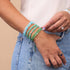 Nébuleuse bleue x Supernova arc-en-ciel | Argent | Bracelet Verre Double Galaxie